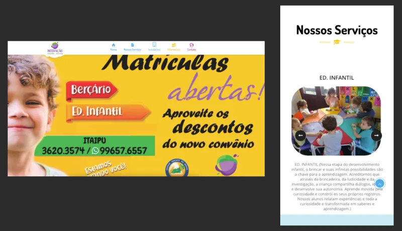 Site da Creche Escola