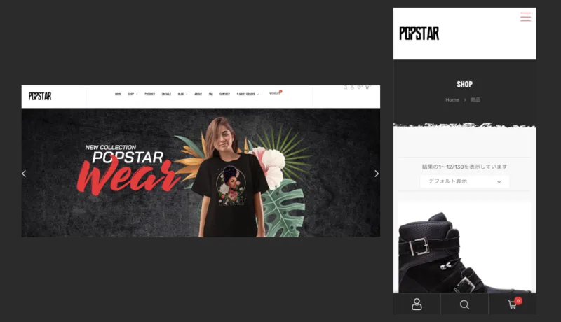 Site da loja Pop Star Japan