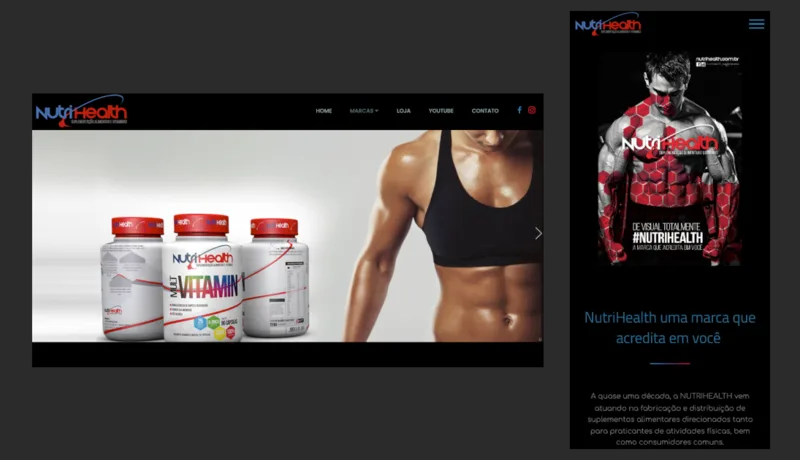 Loja virtual NutriHealth Suplementos